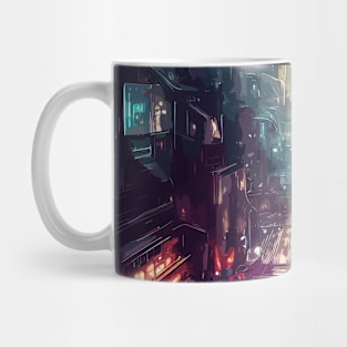 Futuristic japan cityscape Mug